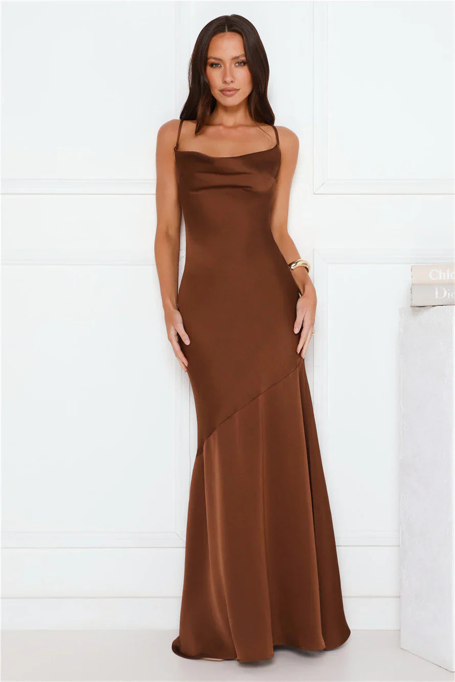 Brilliant Belle Satin Maxi Dress