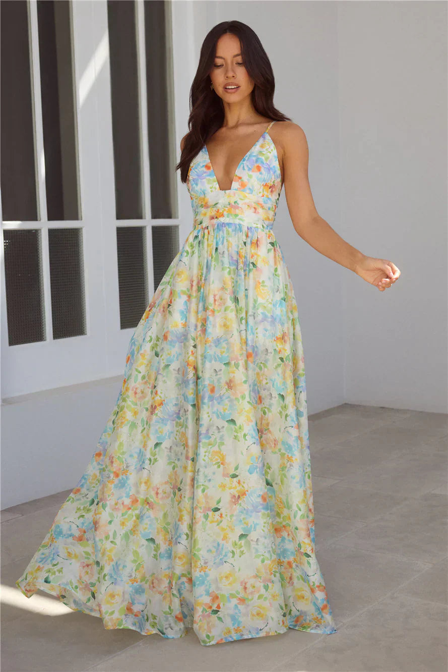 Buttercup Fields Maxi Dress Print
