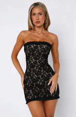 Mistress Strapless Mini Dress Black