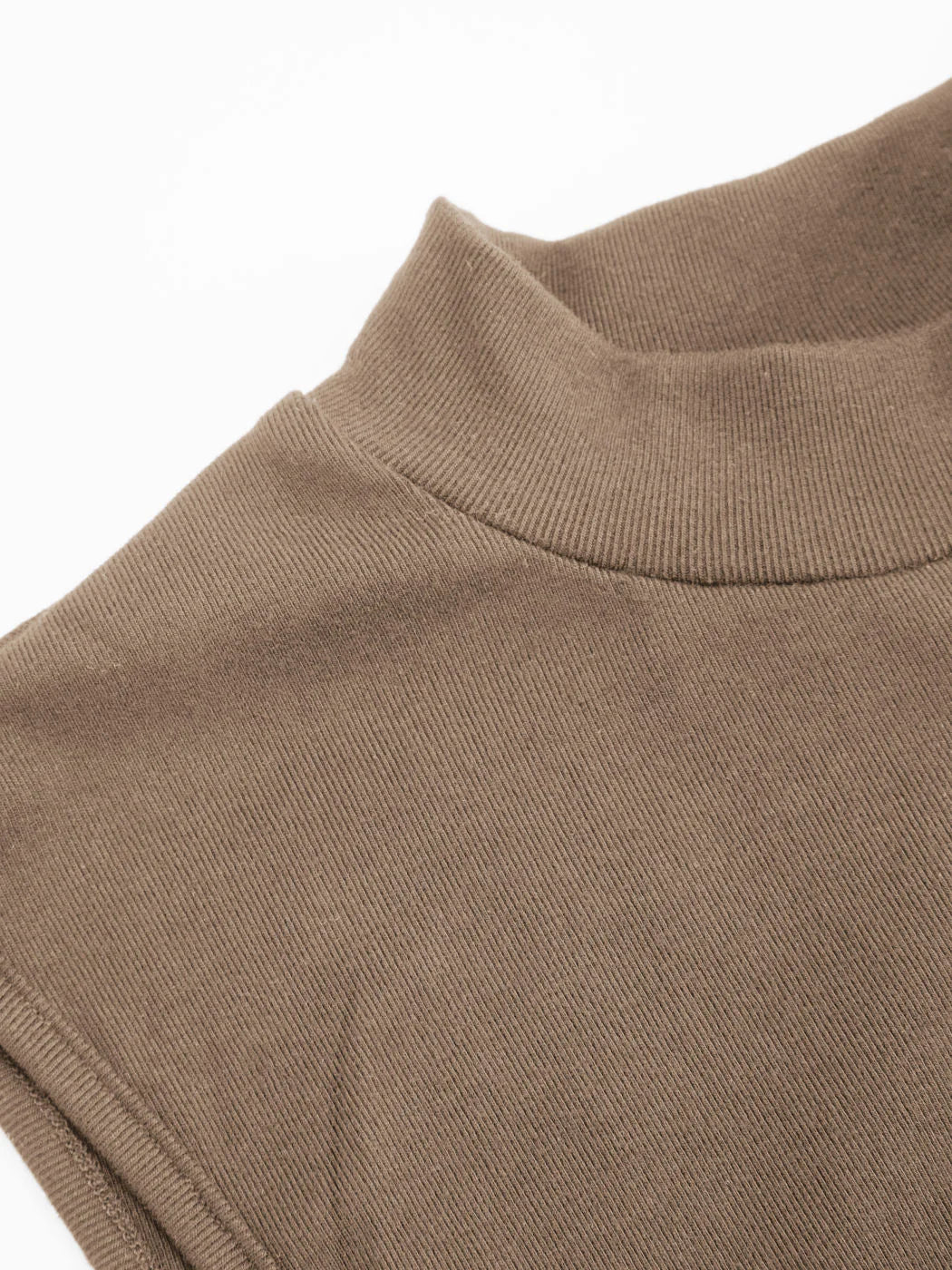 High Neck Ruched Knotted Mini Dress