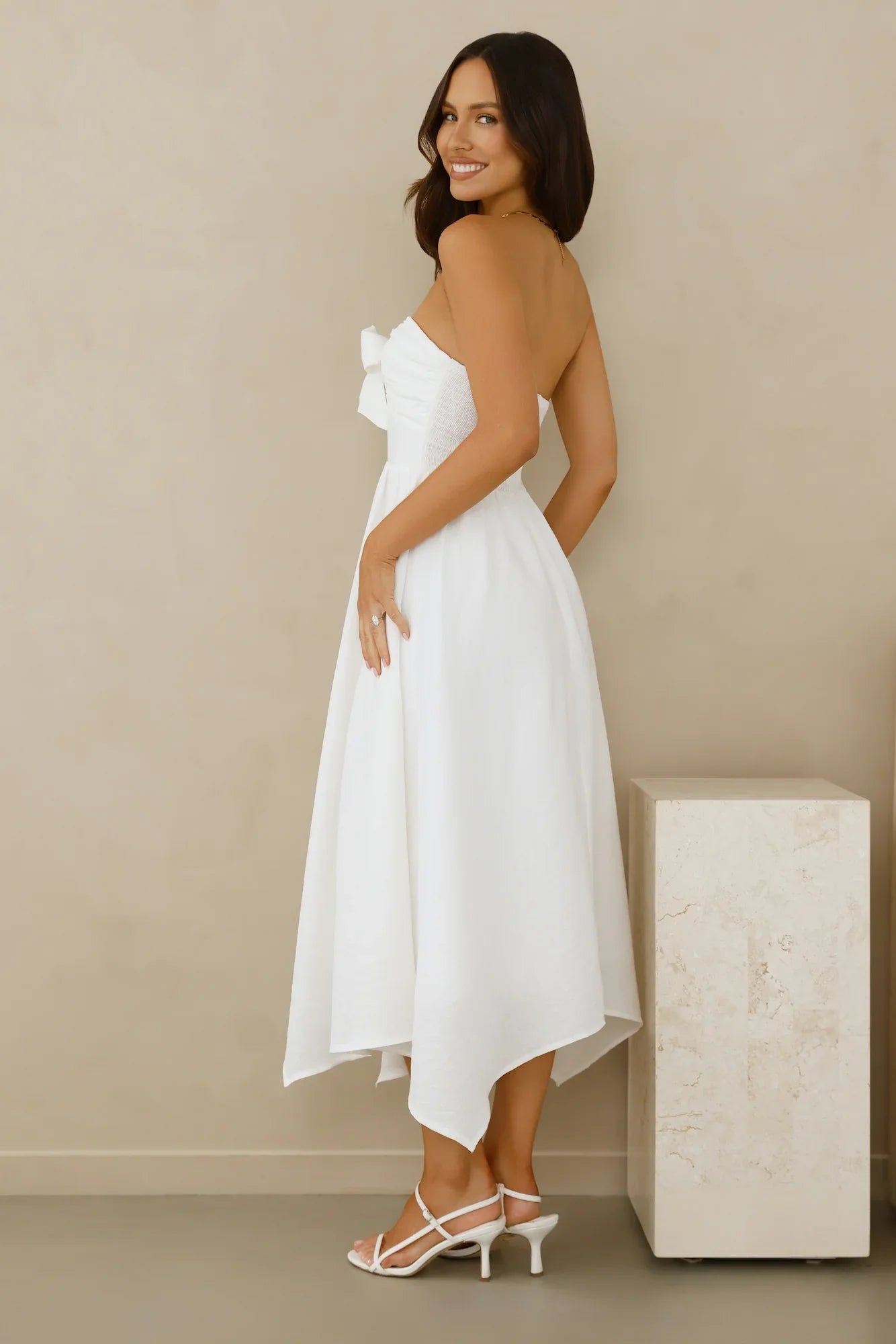 Saltwater Soul Strapless Midi Dress