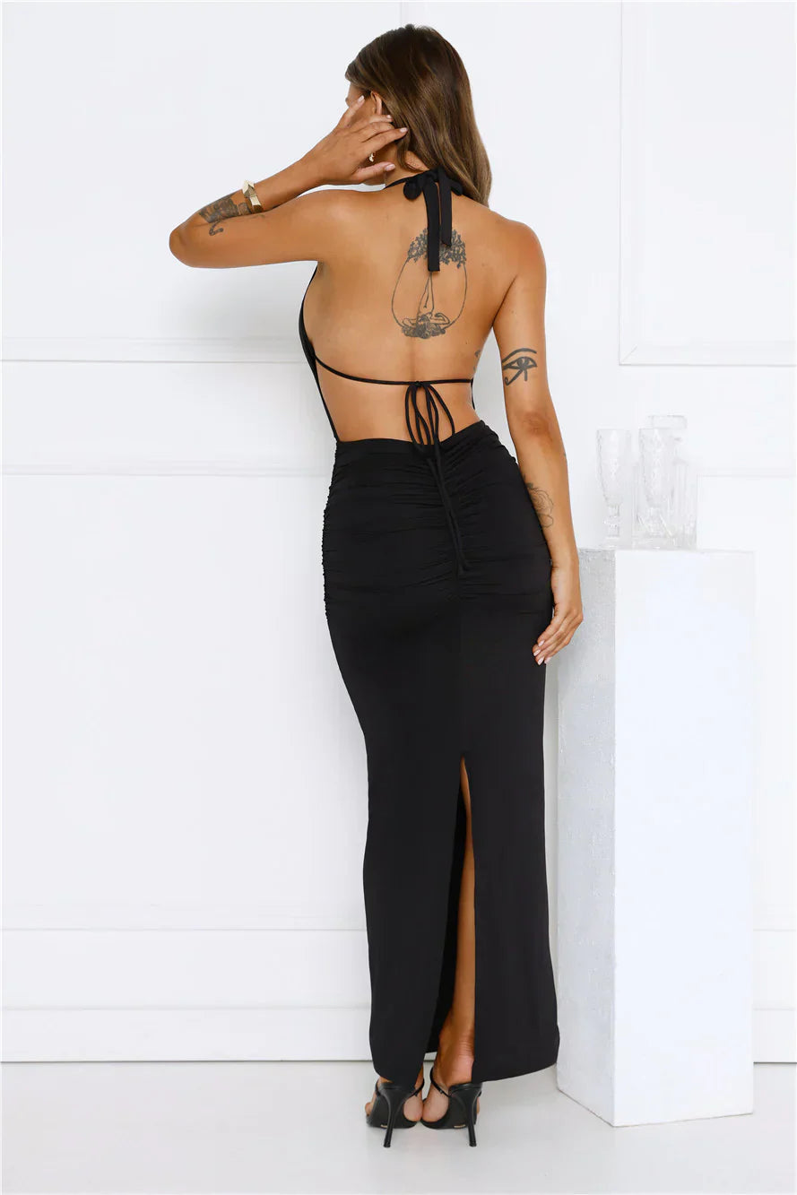 Midnight District Maxi Dress Black