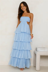 Luxe Mode Strapless Maxi Dress
