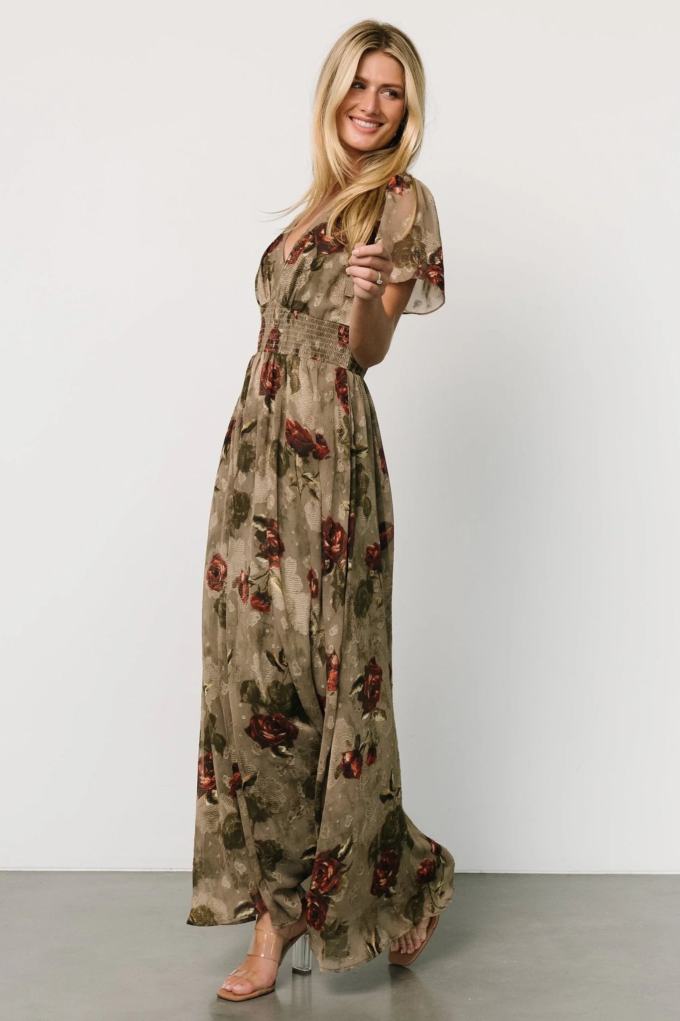 Birdie Maxi Dress | Olive Floral