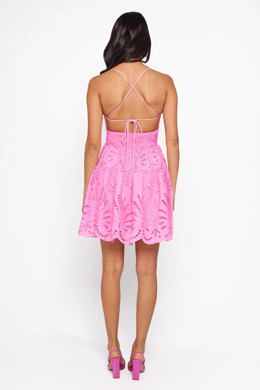 Seeking The Truth Mini Dress Pink